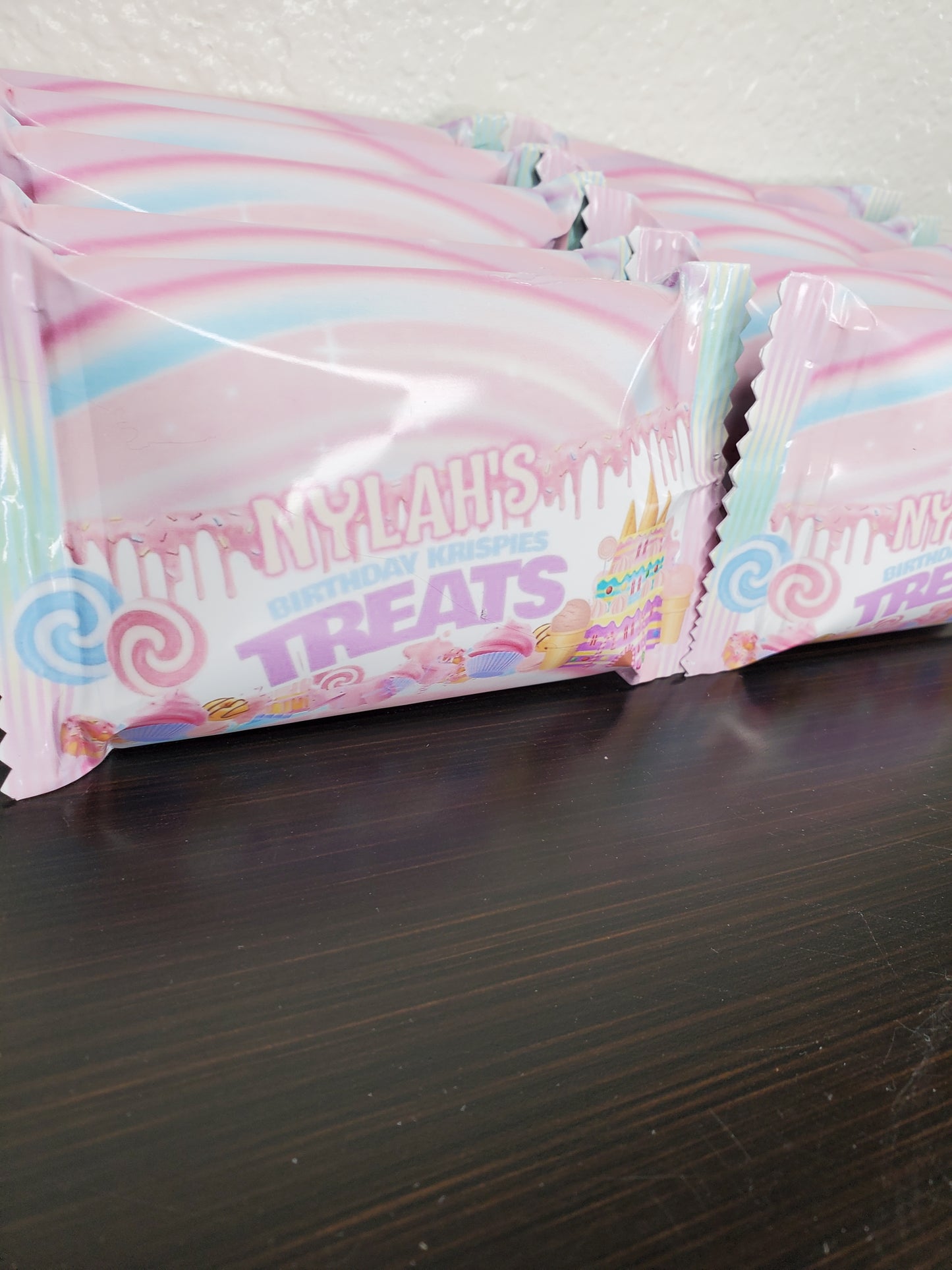 Custom Rice Krispy Treat Wrapper (filled) 12pk